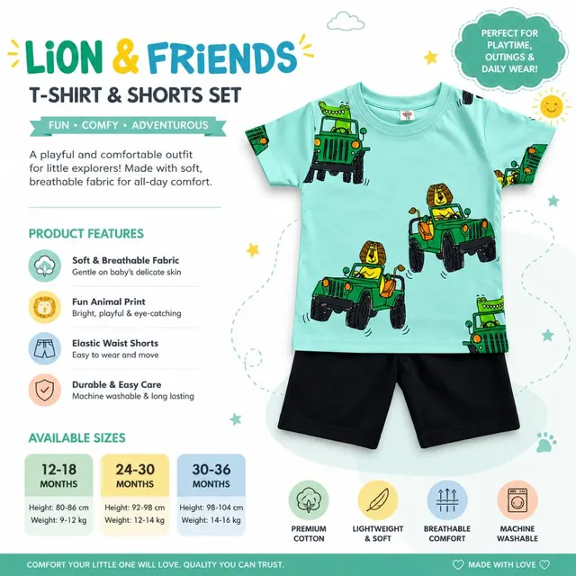 Safari Road Trip Kids Outfit Set