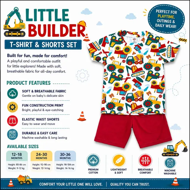 Mini Construction Crew Outfit Set