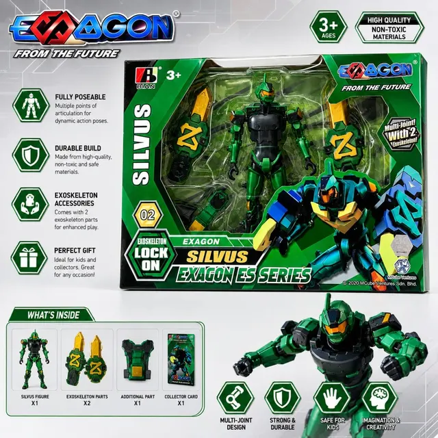 Transformable Exoskeleton Warrior with Accessories (3+ Years)