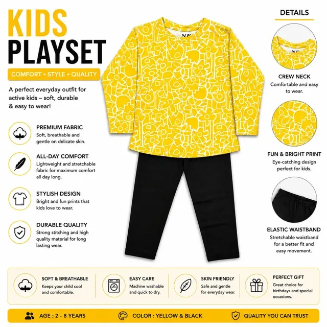 Sunshine Blossom Kids Outfit Set