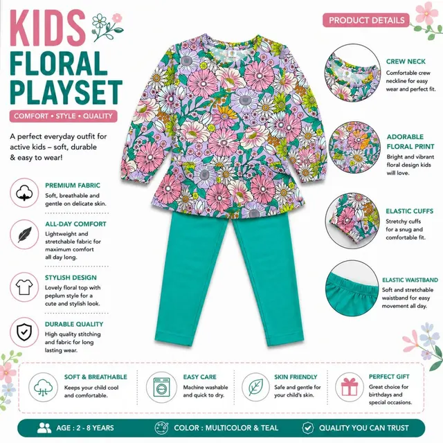 Blooming Garden Girls Outfit Set